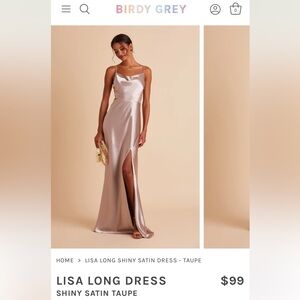 Birdy Grey Bridesmaid Dress Taupe Satin